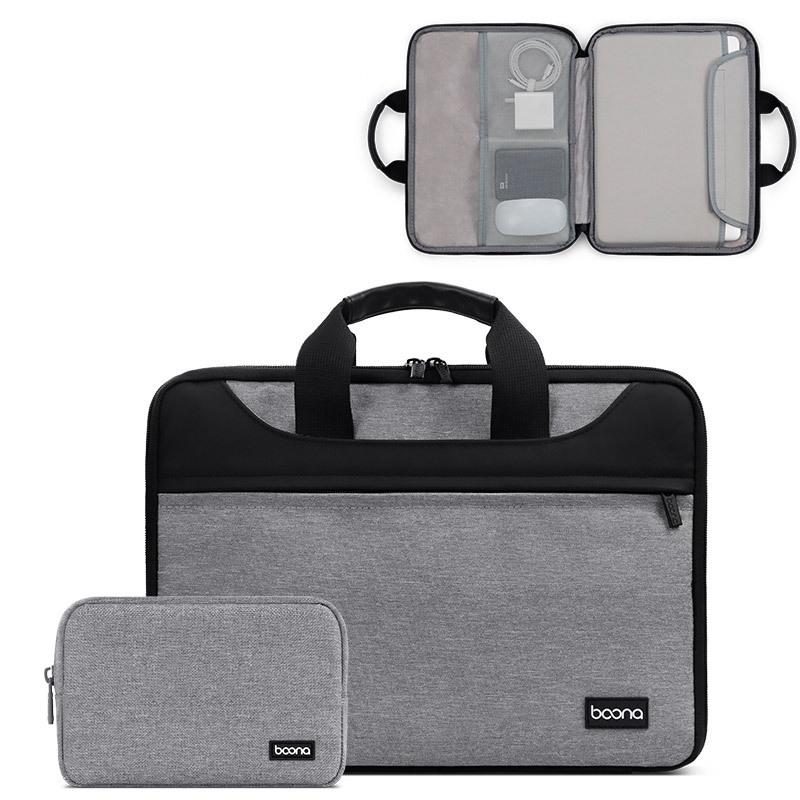 Waterproof Oxford Cloth Laptop Bag - Full Open Portable - 11 / 12 Inches - Grey