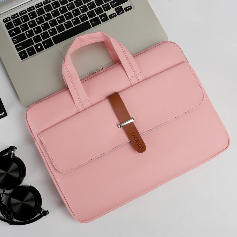 15-15.6 Inch Pink Pu Waterproof Laptop Bag - Durable and Stylish
