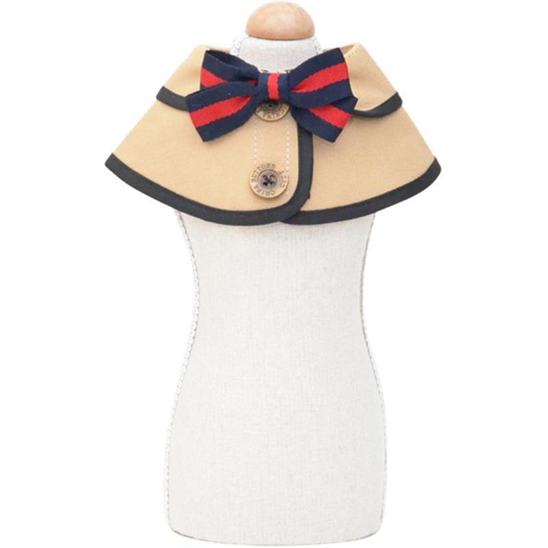Dog Shawl Saliva Towel Scarf Pet Bow Tie Jewelry Accessories - Size L - White