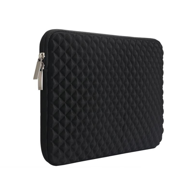 Textured Diamond Laptop Sleeve - Compact - Black