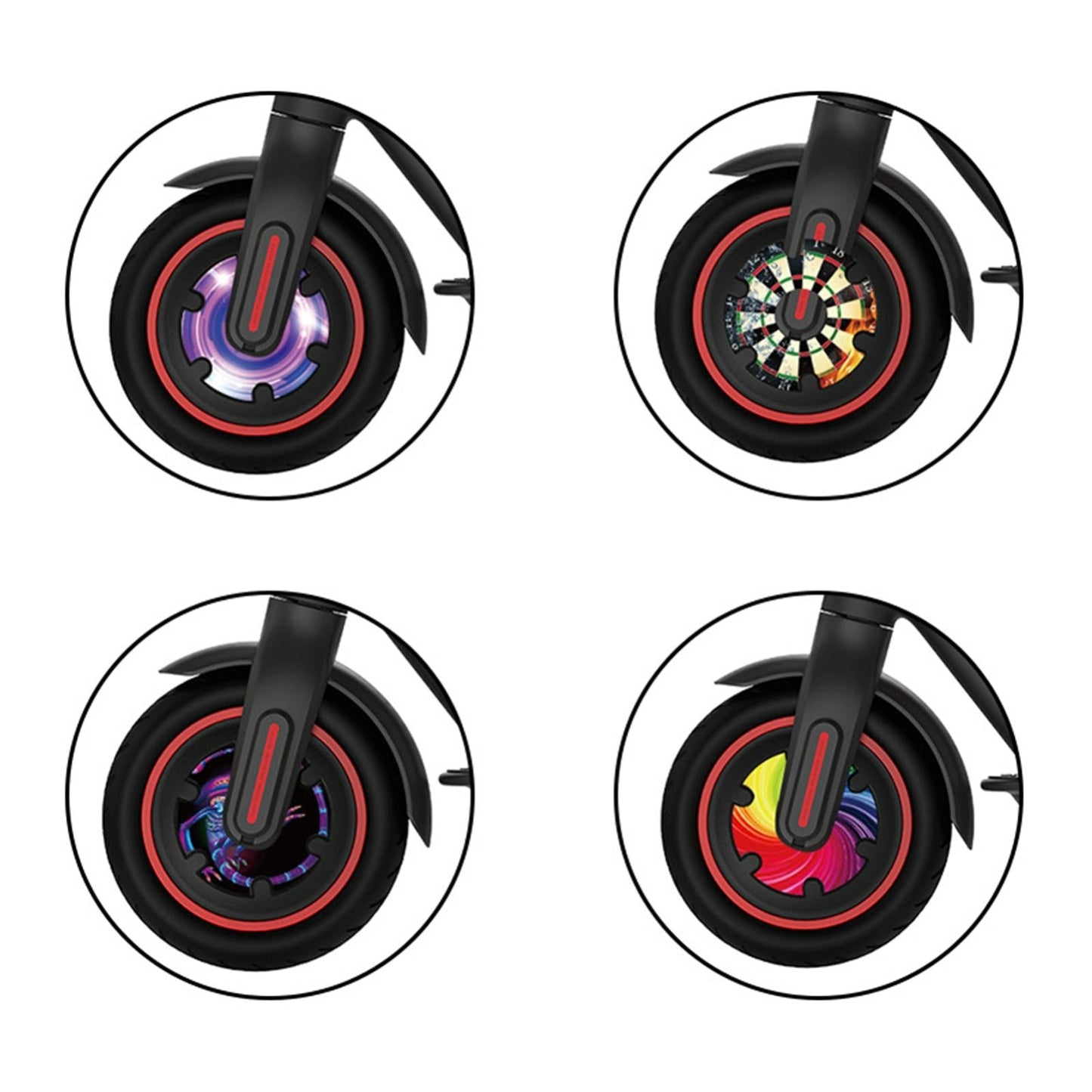 Waterproof Sticker for Xiaomi M365 Scooter Motor - 1 Pair - Colorful 3
