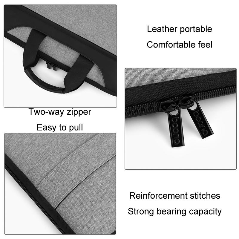 Waterproof Oxford Cloth Laptop Bag - Full Open Portable - 11 / 12 Inches - Black + Power Bag