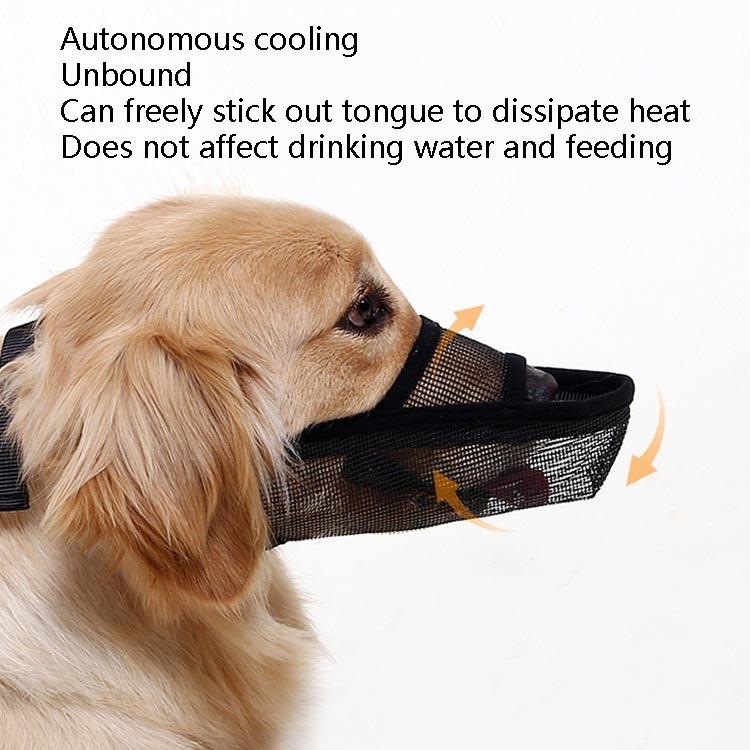 Dog Mouth Cover Anti-Bite Mesh Dog Mouth Cover Medium And Large Dogs Anti-Drop Mask Xs - Orange