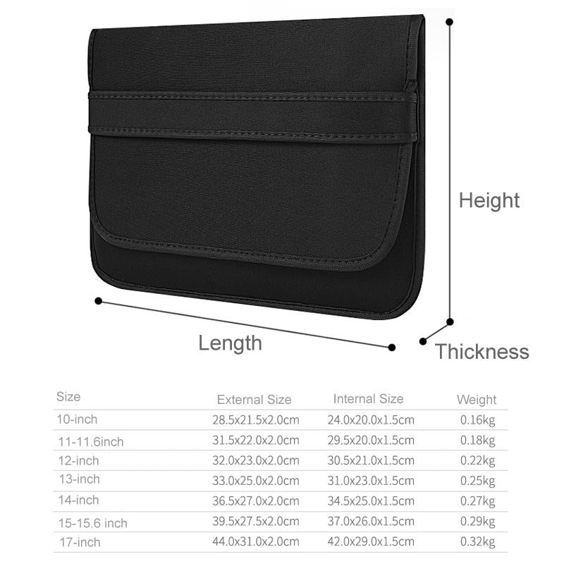 Horizontal Flap Clutch Bag with Neoprene Laptop Lining - Purple - 13 Inch