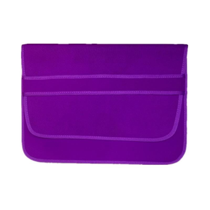 Horizontal Flap Clutch Bag with Neoprene Laptop Lining - Purple - 13 Inch