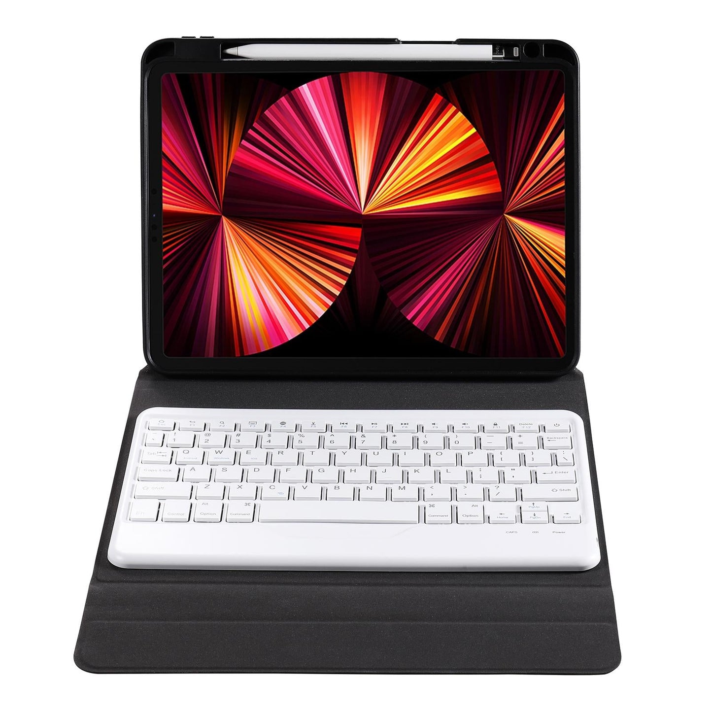 10.2 / 10.5 Inch Bluetooth Keyboard Tablet Case With Triangle Holder & Pen Slot - Gradient Dark Green