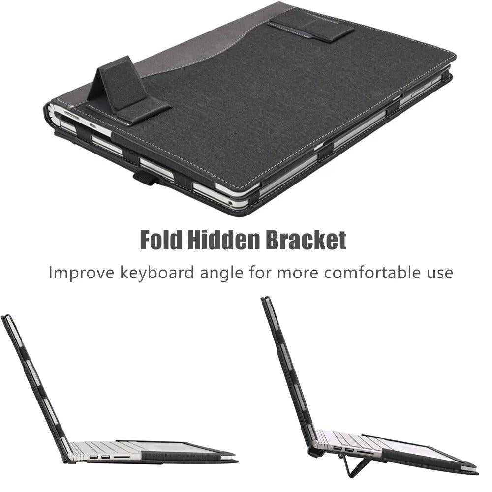 Protective Leather Laptop Case With Stand - 13.3 Inch - Wine Red - For Samsung Galaxy Book 2 360