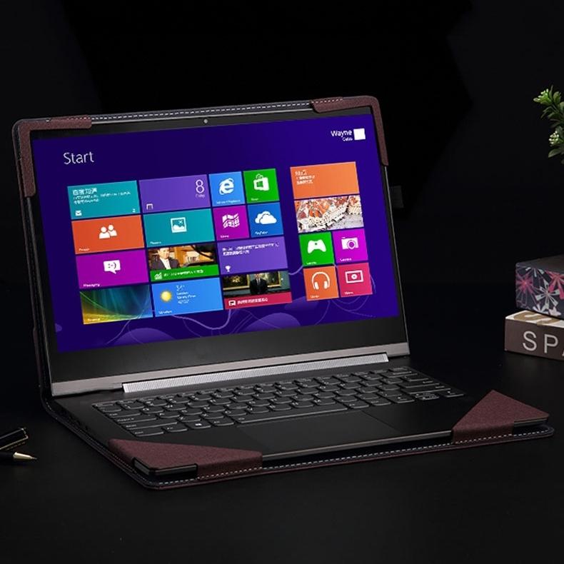 Protective Leather Laptop Case With Stand - 13.3 Inch - Wine Red - For Samsung Galaxy Book 2 360