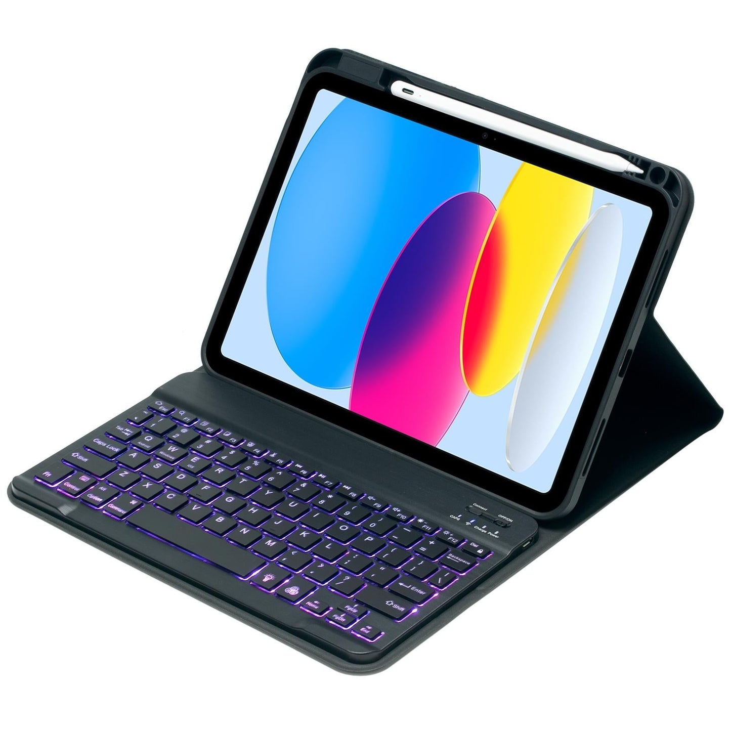 10.9 Ipad 10Th Gen 2022 Backlit Keyboard Case With Pen Slot - Bluetooth Leather - Light Green