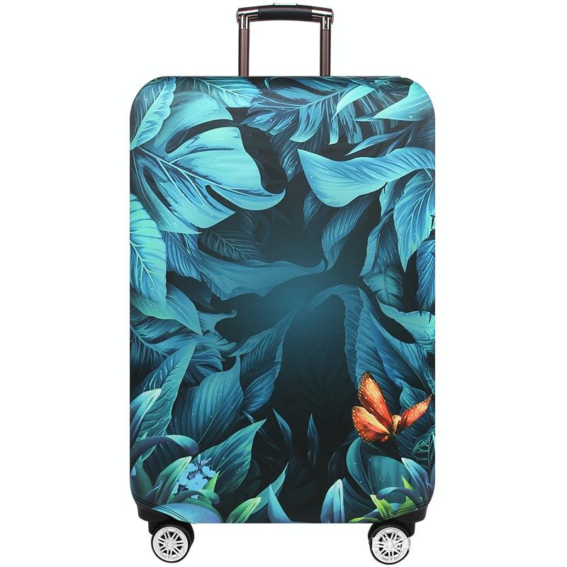 Stretchy Luggage Dust Cover - Durable & Protective - Size l - Banana Leaf Yellow - M