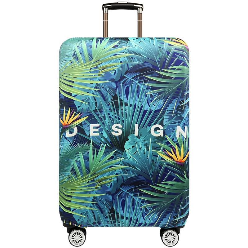 Stretchy Luggage Dust Cover - Durable & Protective - Size l - Banana Leaf Yellow - M