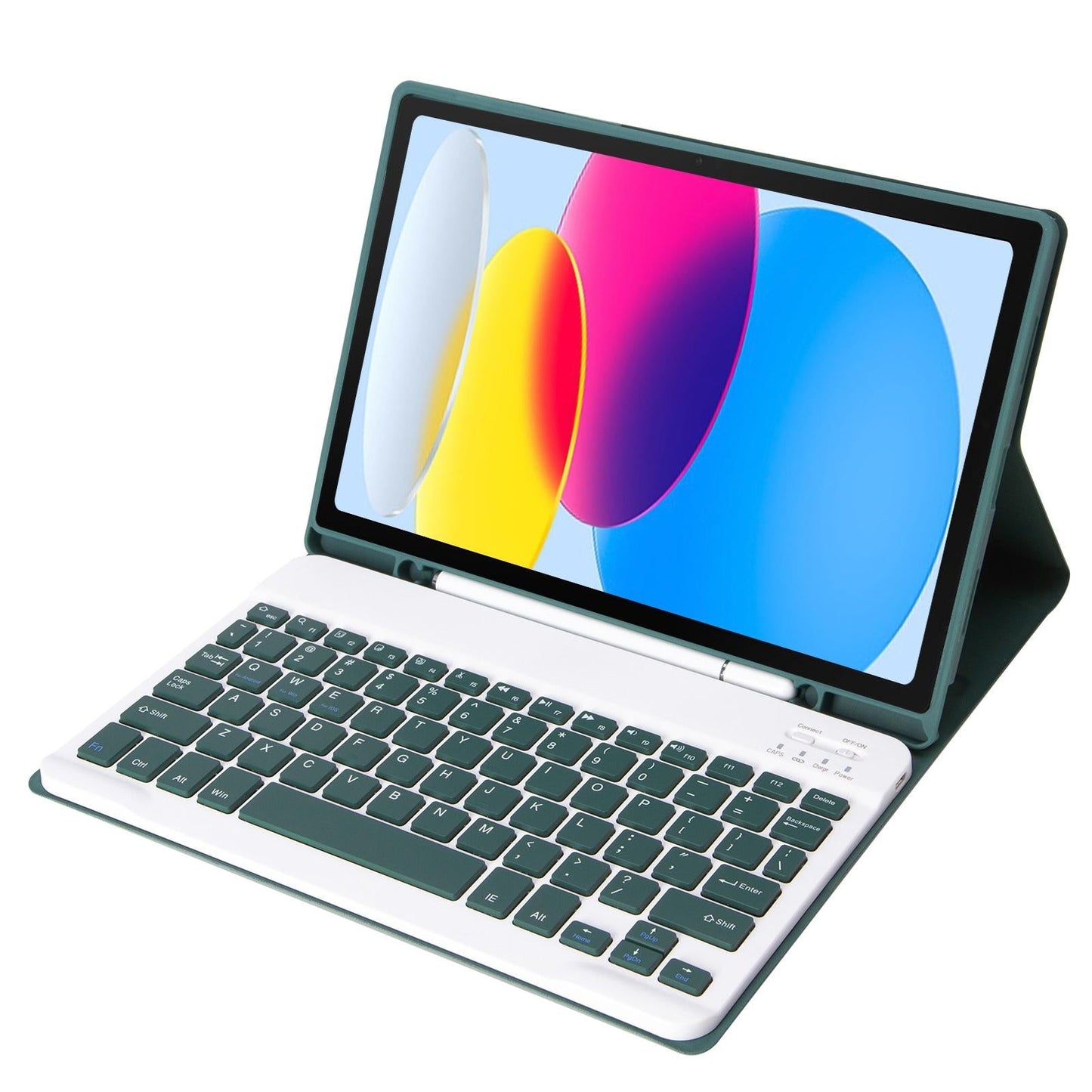 Ultra-Thin Bluetooth Keyboard Leather Tablet Case For Ipad 10.9 2022 With Pen Slot - Dark Blue