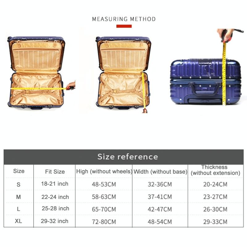 Stretchy Luggage Dust Cover - Durable & Protective - Size l - Banana Leaf Purple - M