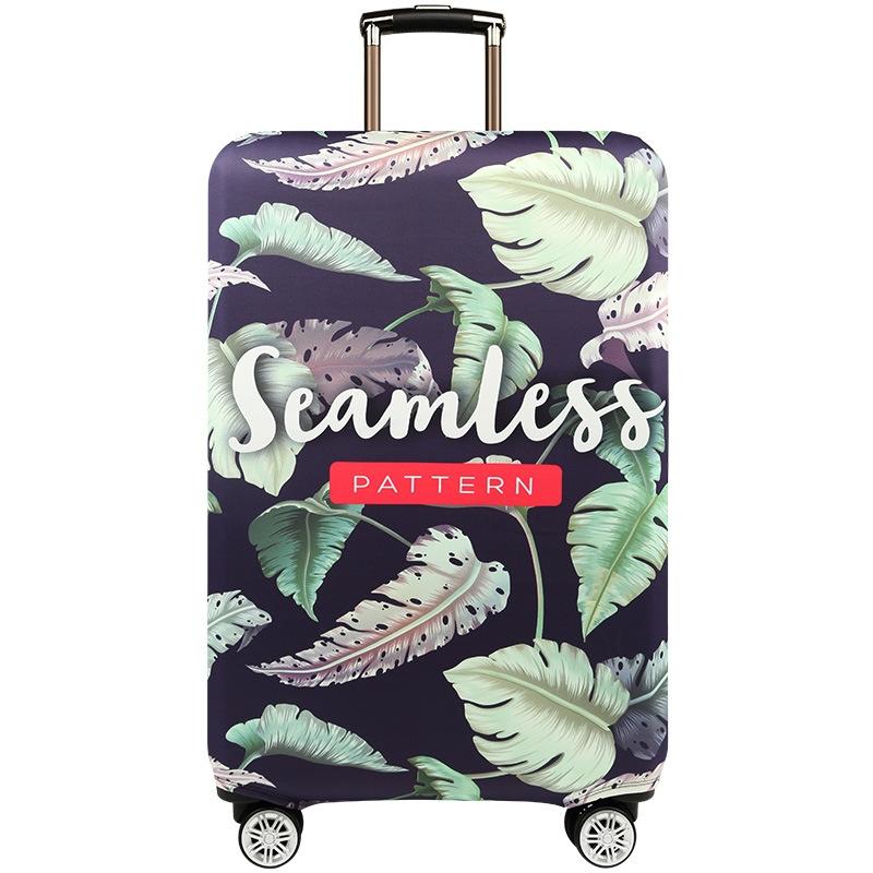 Stretchy Luggage Dust Cover - Durable & Protective - Size l - Banana Leaf Purple - M