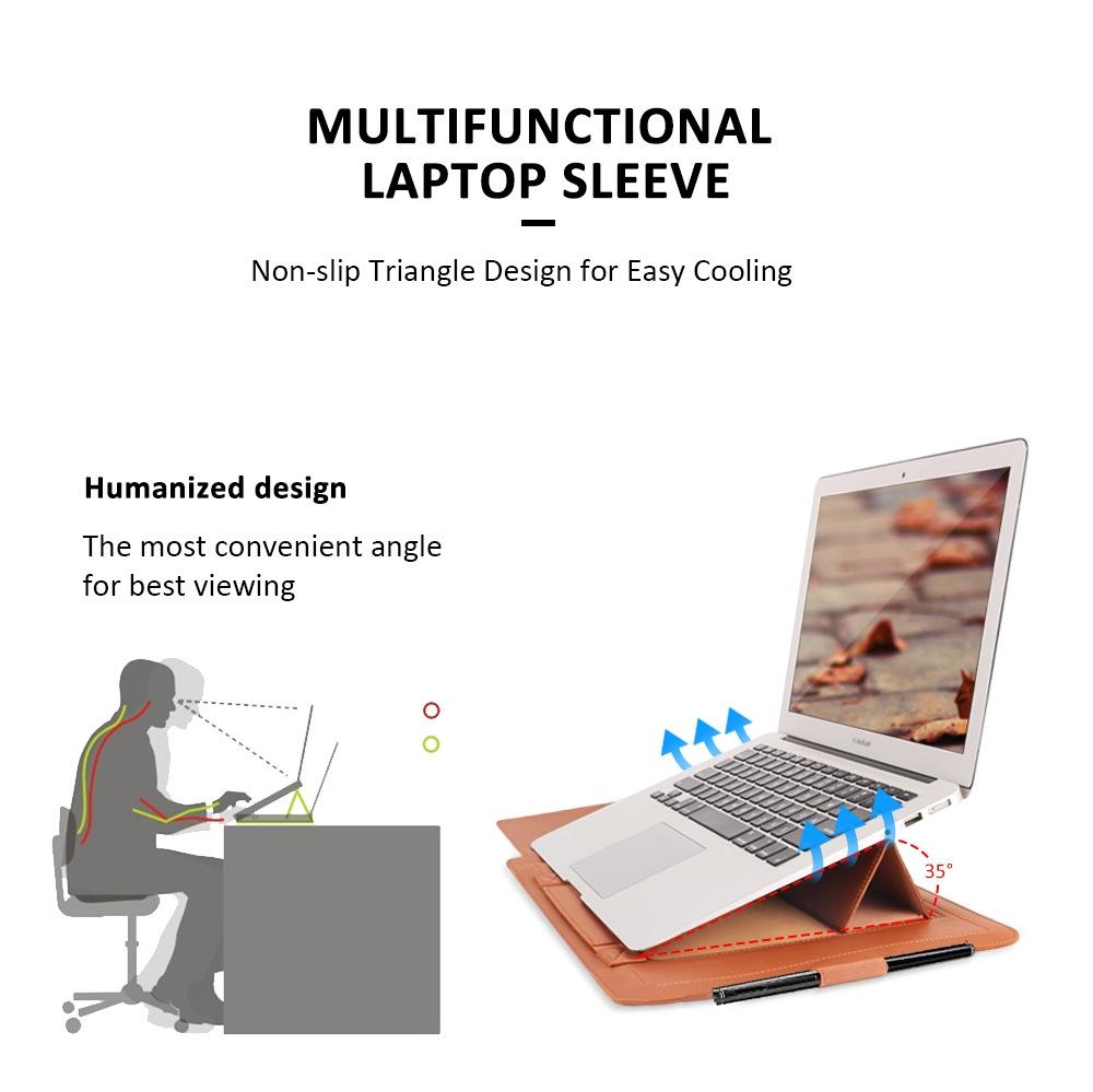 15 Inch 4-in-1 Computer Bracket Liner and Storage Bag - Gray
