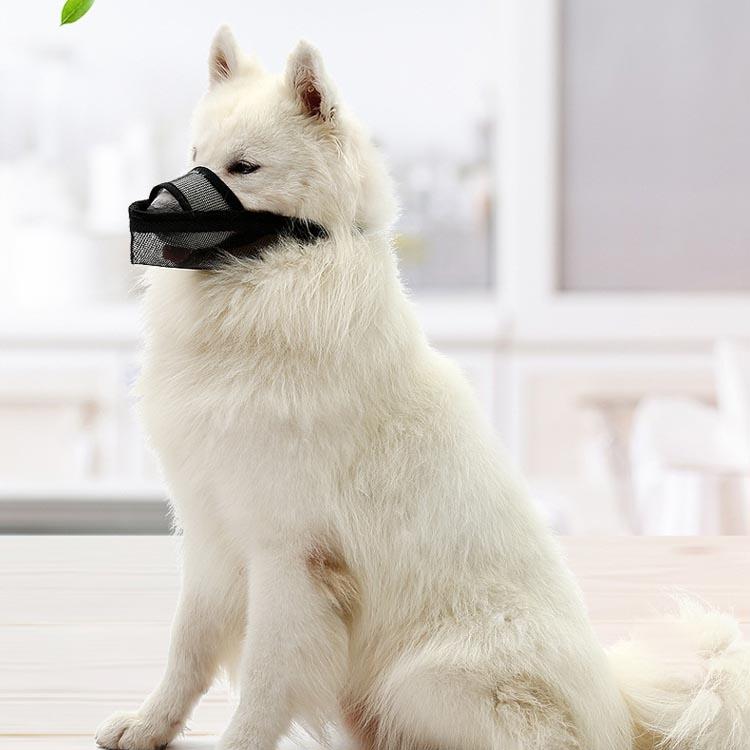 Dog Mouth Cover Anti-Bite Mesh Dog Mouth Cover Medium And Large Dogs Anti-Drop Mask Xl - Green