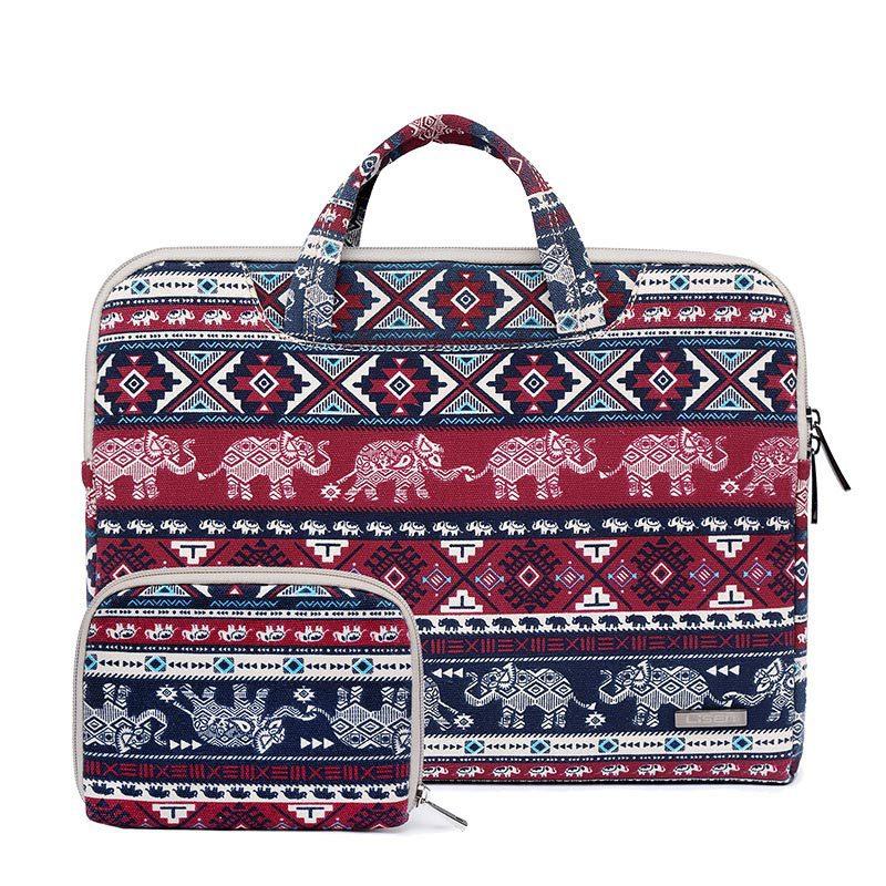 15.6 Inch Simple Business Laptop Bag With Liner - Ls-116 - Snowflake Nylon Light Blue