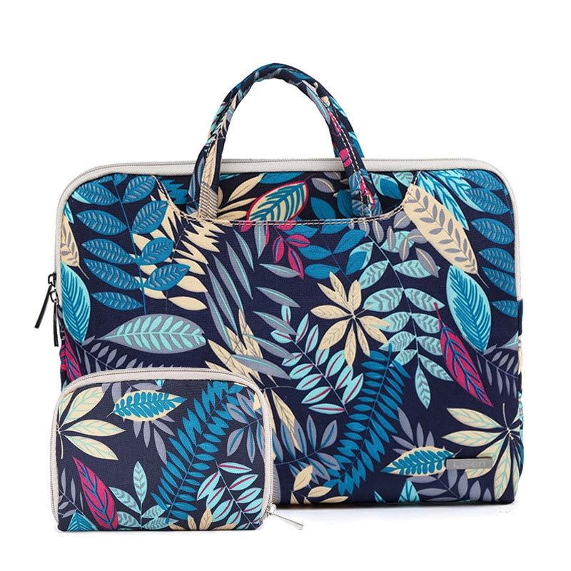 15.6 Inch Simple Business Laptop Bag With Liner - Ls-116 - Snowflake Nylon Light Blue