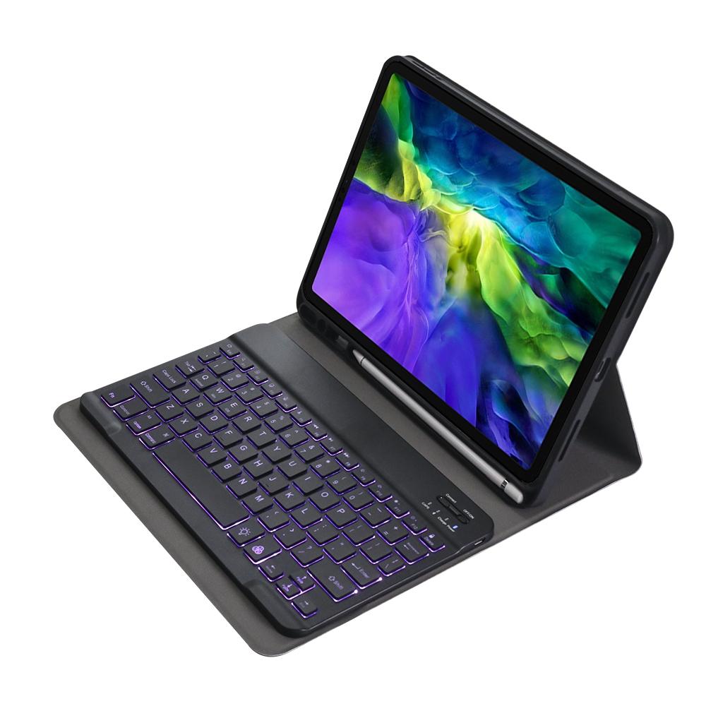 Detachable Bluetooth Keyboard Case For Ipad Pro 11 With Backlight & Pen Slot - Rose Gold