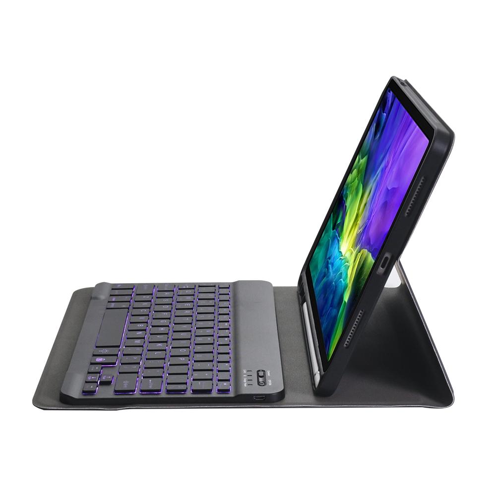 Detachable Bluetooth Keyboard Case For Ipad Pro 11 With Backlight & Pen Slot - Rose Gold