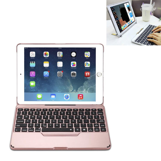 Detachable Bluetooth Keyboard Case For Ipad Air 2 / 9.7 2018 / 2017 / Pro 9.7 - Colourful Backlight - Rose Gold