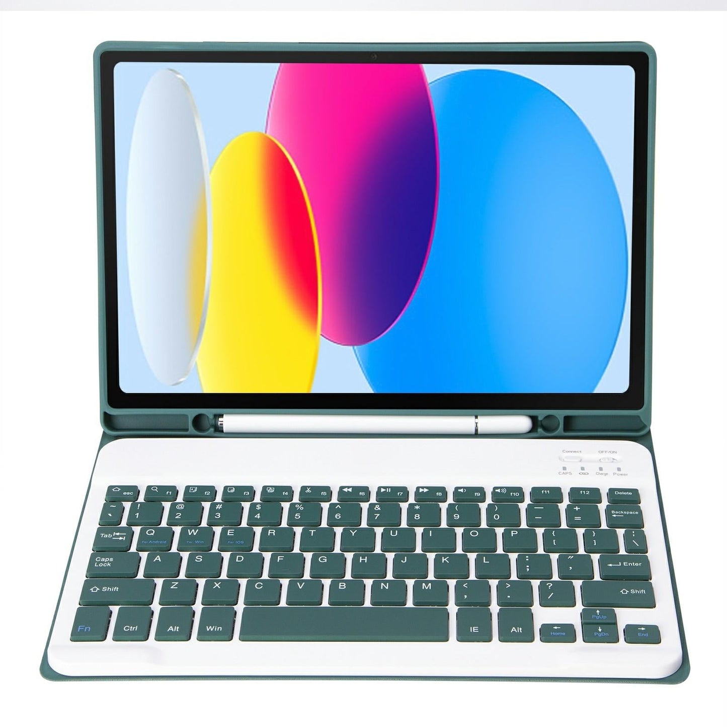 Ultra-Thin Bluetooth Keyboard Leather Tablet Case For Ipad 10.9 2022 With Pen Slot - Rose Gold