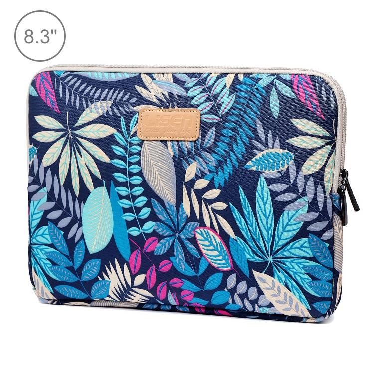 Sleeve Case Colourful Leaves Zipper Briefcase Carrying Bag - Grey