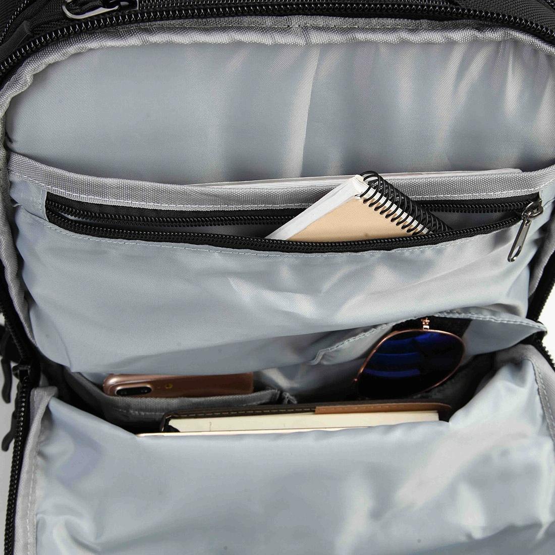 17 Inch Waterproof Usb Shoulder Backpack for Travel - Light Grey
