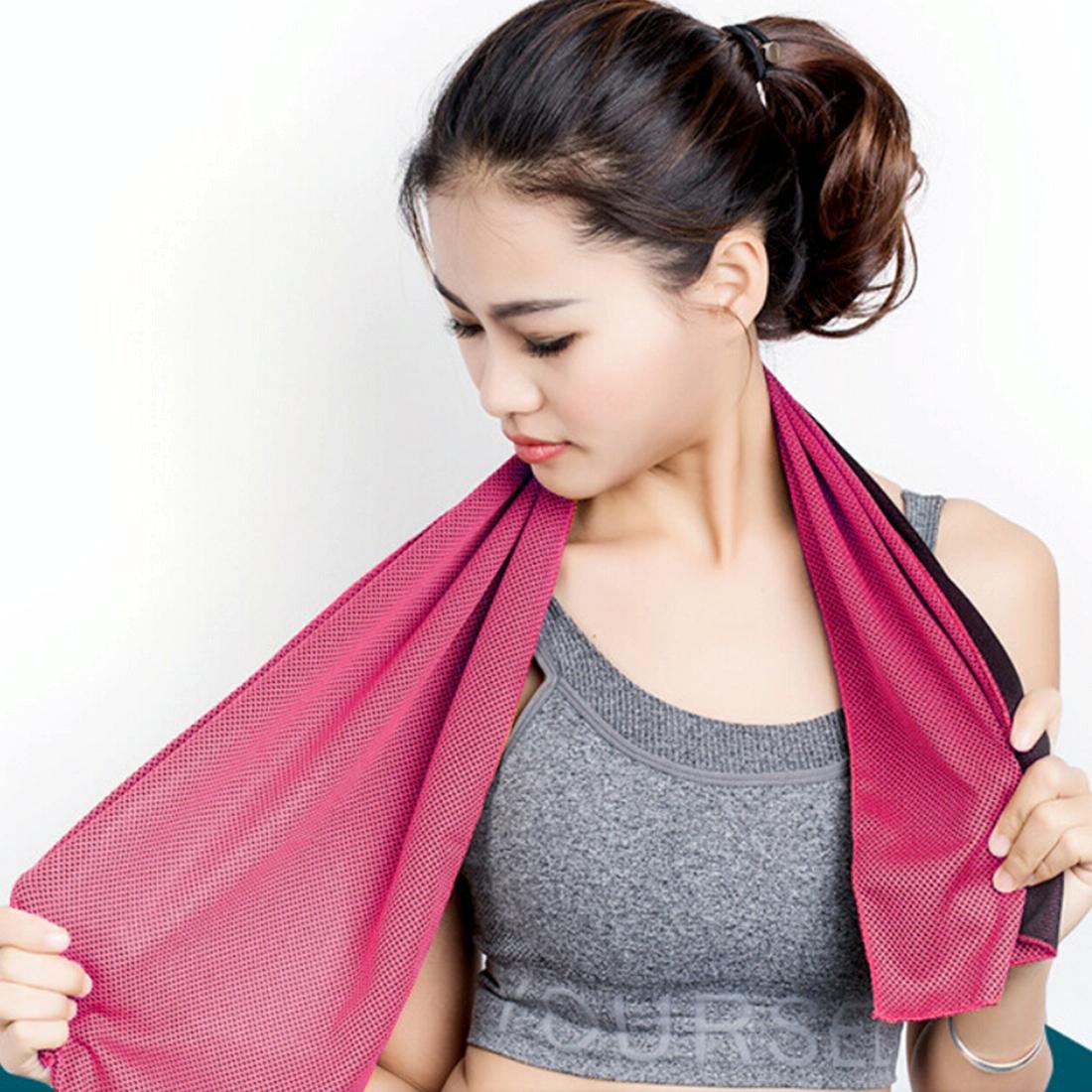 2-pack Enduring Ice Towels - Microfiber Fabric 30*100cm - Ideal for Gym and Sports - Purple