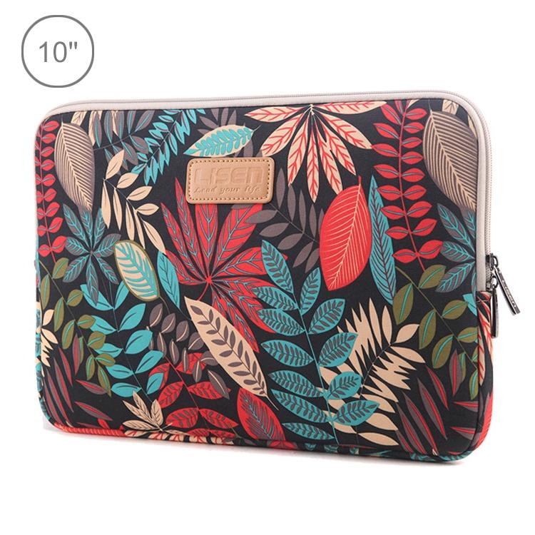 Colourful Leaves Sleeve Case for Ipad Air Galaxy Tab Yoga Surface Pro - Zipper Bag for 10.1 Laptops / Tablets - Blue