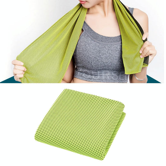 2-pack Enduring Ice Towels - Microfiber Fabric 30*100cm - Ideal for Gym and Sports - Green