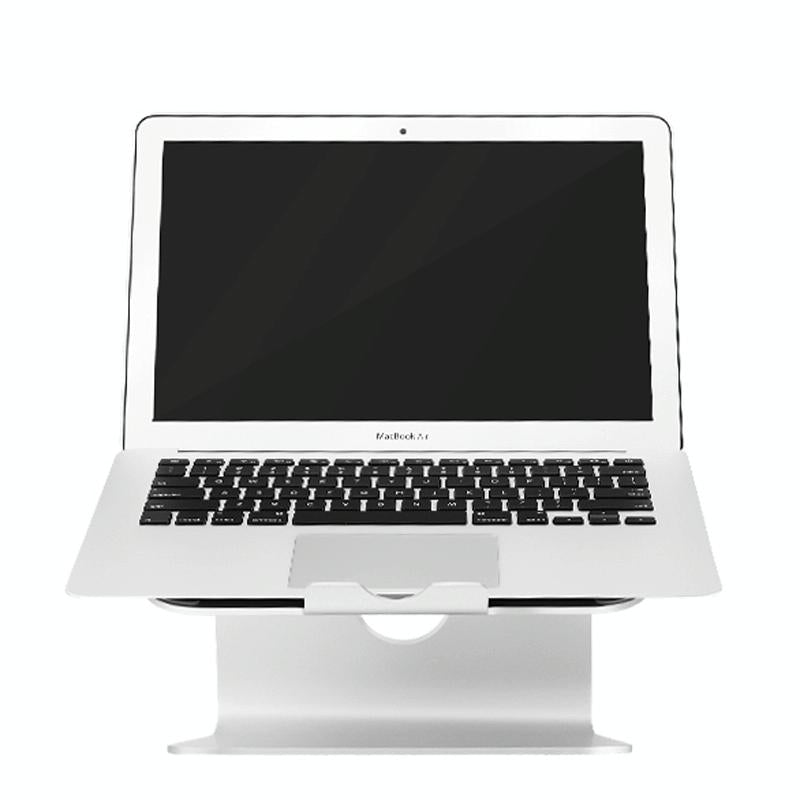 Aluminum Cooling Stand for Mac Ipad and Laptops - Rotating Design Silver
