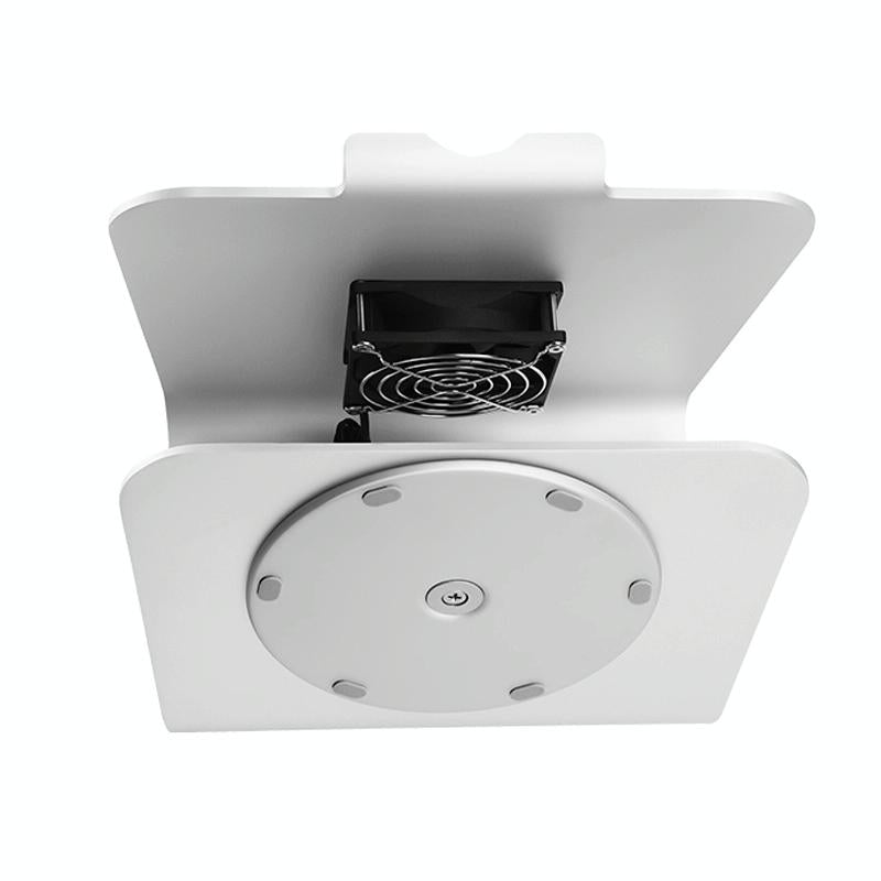 Aluminum Cooling Stand with Fan for Mac Ipad and Laptops - Silver Rotation Style