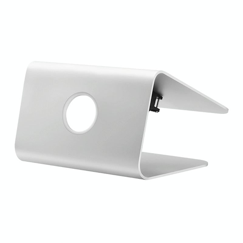 Aluminum Cooling Stand with Fan for Mac Ipad and Laptops - Silver Rotation Style