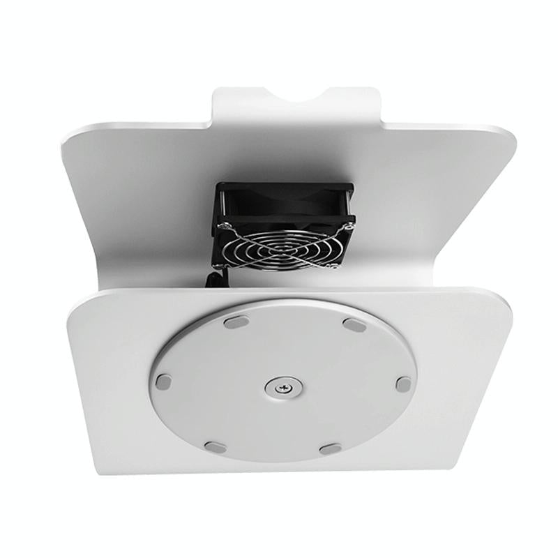 Aluminum Cooling Stand with Fan for Mac Ipad and Laptops - Silver Rotation Style