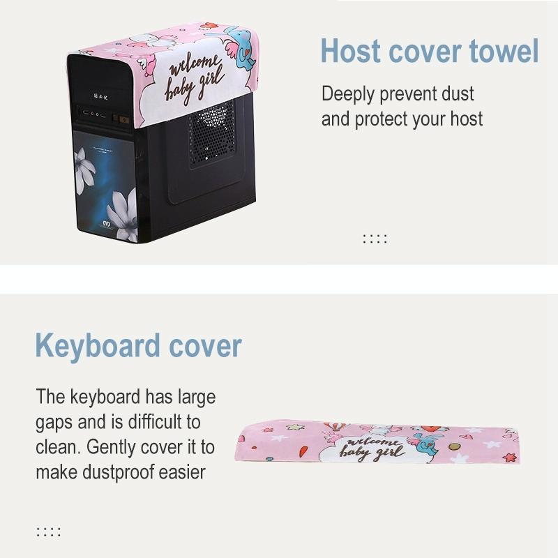 22 Desktop Computer Lcd Monitor Dust-proof Cover - Cloth Material - Little Yellow Duck