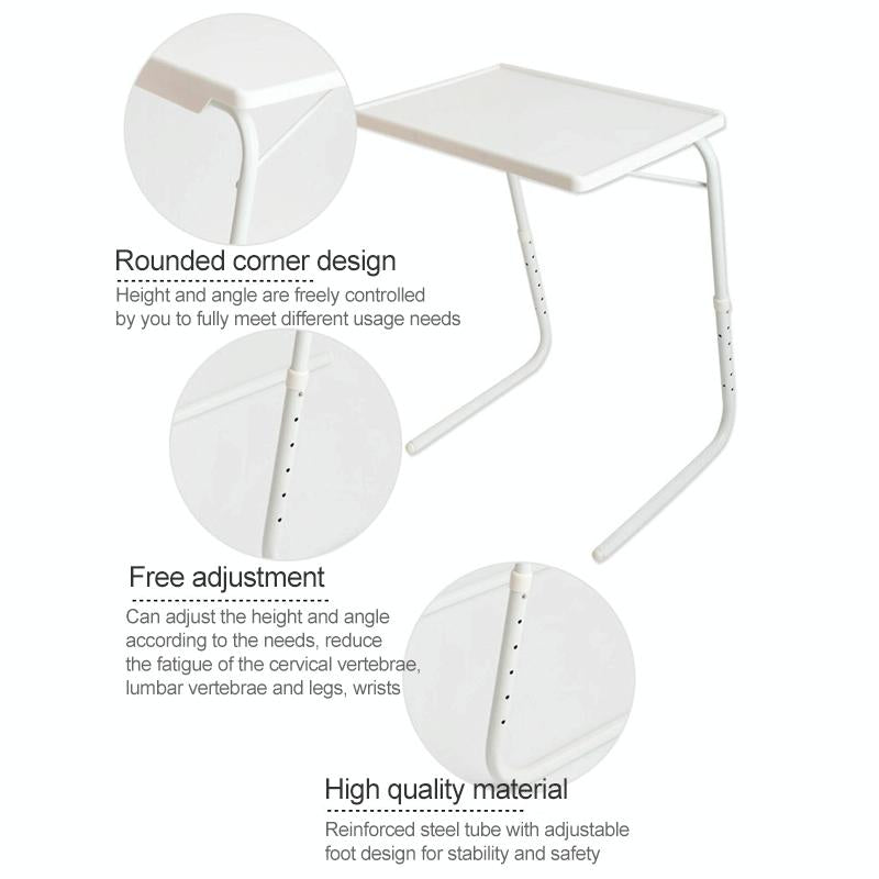 Foldable Laptop Table with Steel Tube Bracket and Plastic Pad