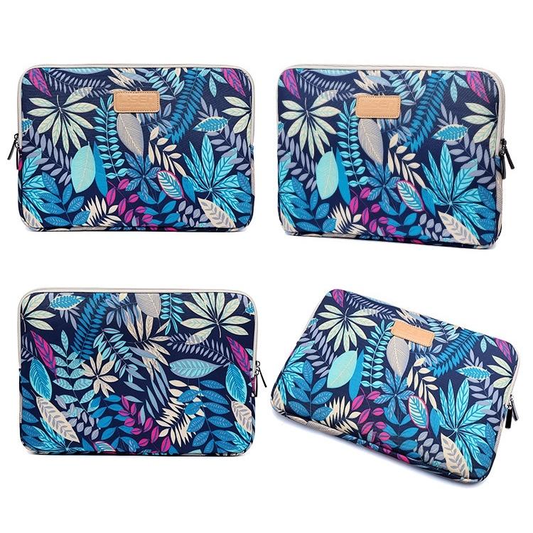 Colourful Leaves Sleeve Case for Ipad Air Galaxy Tab Yoga Surface Pro - Zipper Bag for 10.1 Laptops / Tablets - White