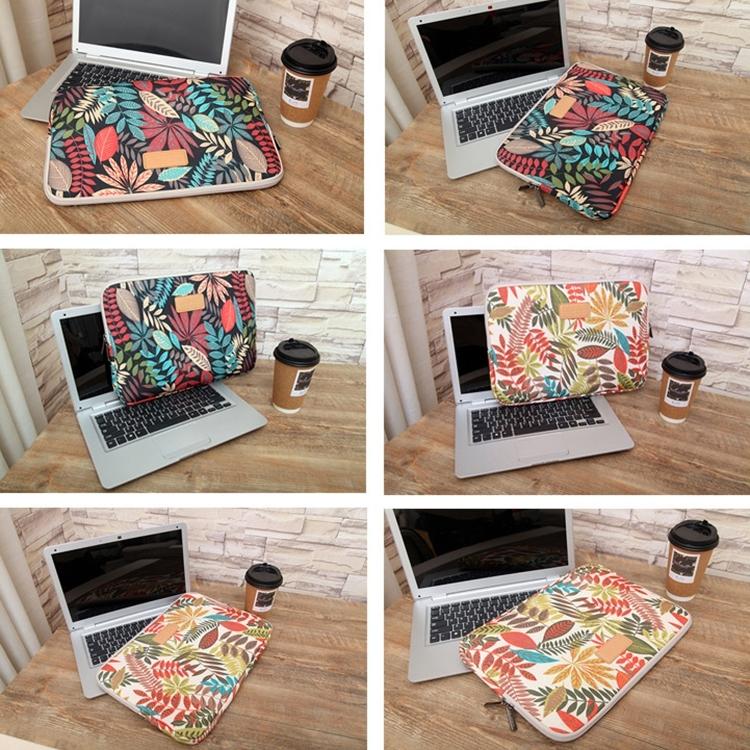 Colourful Leaves Sleeve Case for Ipad Air Galaxy Tab Yoga Surface Pro - Zipper Bag for 10.1 Laptops / Tablets - White