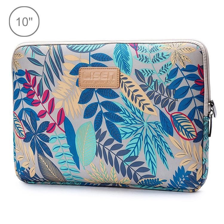 Colourful Leaves Sleeve Case for Ipad Air Galaxy Tab Yoga Surface Pro - Zipper Bag for 10.1 Laptops / Tablets - White