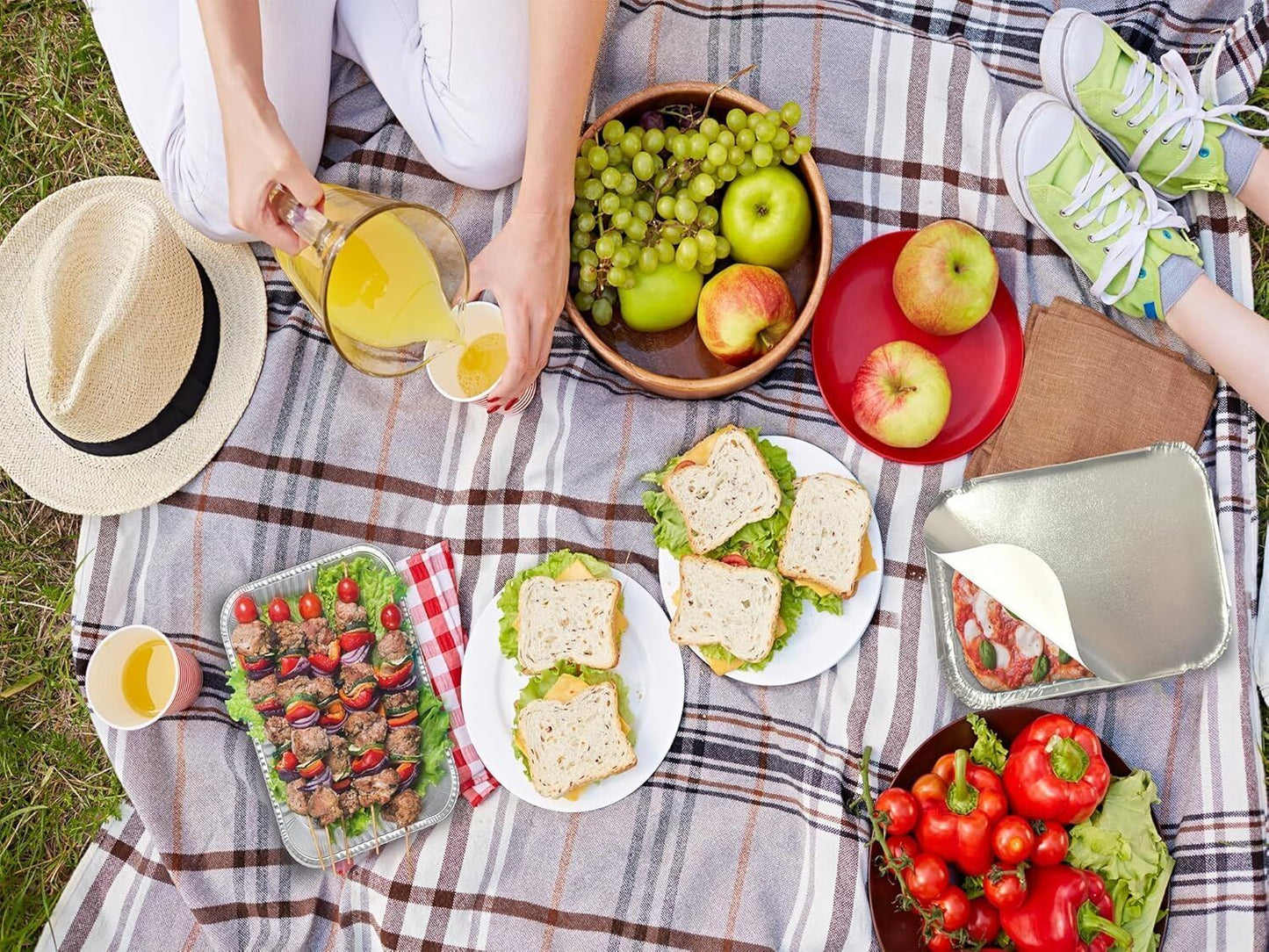 144x Aluminium Disposable Foil Food Container Trays Pans w/ Lids Covers Bulk 22cm*15cm*4.5cm