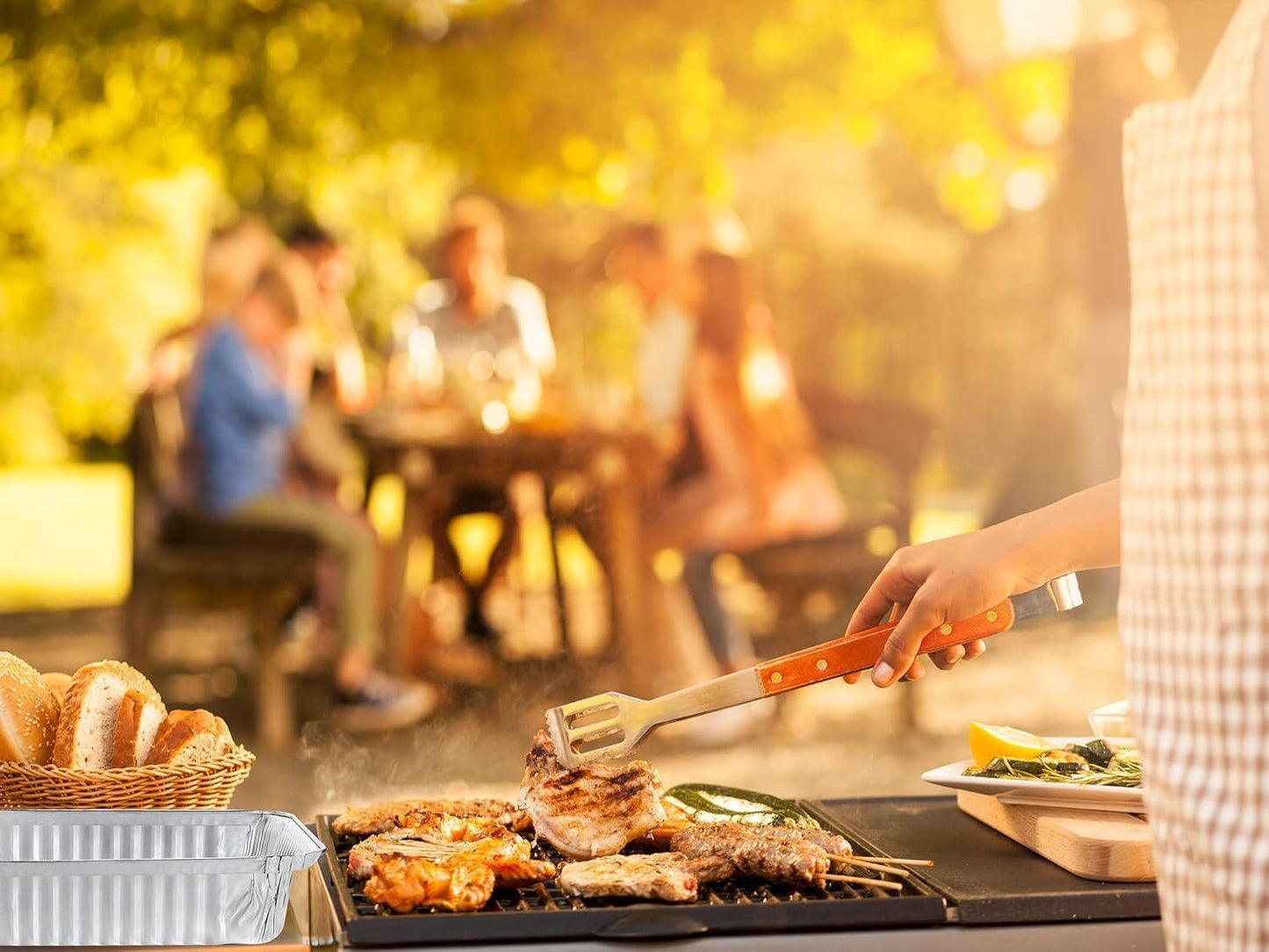 144x Aluminium Disposable Foil Food Container Trays Pans w/ Lids Covers Bulk 22cm*15cm*4.5cm