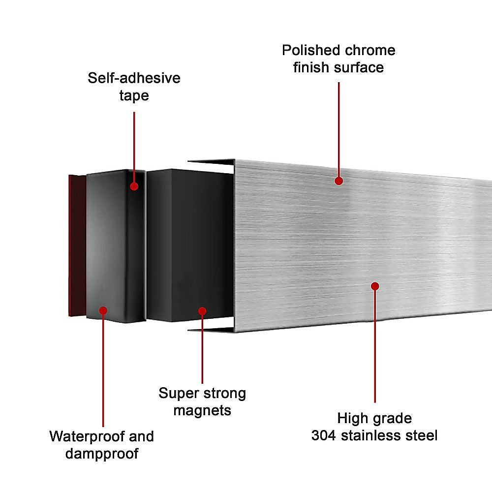 41cm Strong Magnetic Wall Mounted Kitchen Knife Magnet Bar Holder Display Rack Strip