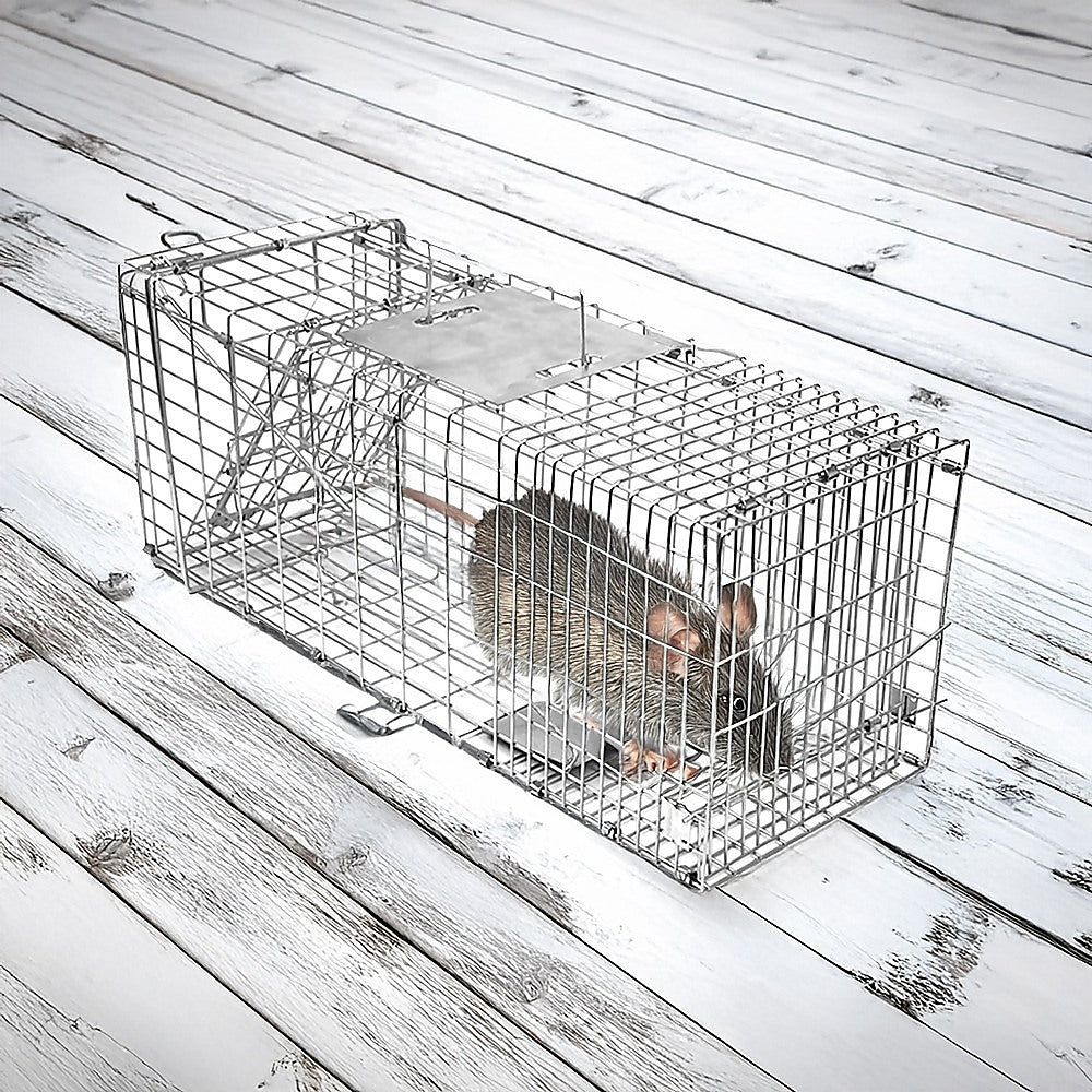 Trap Humane Possum Cage Live Animal Safe Catch Rabbit Cat Hare Fox Bird