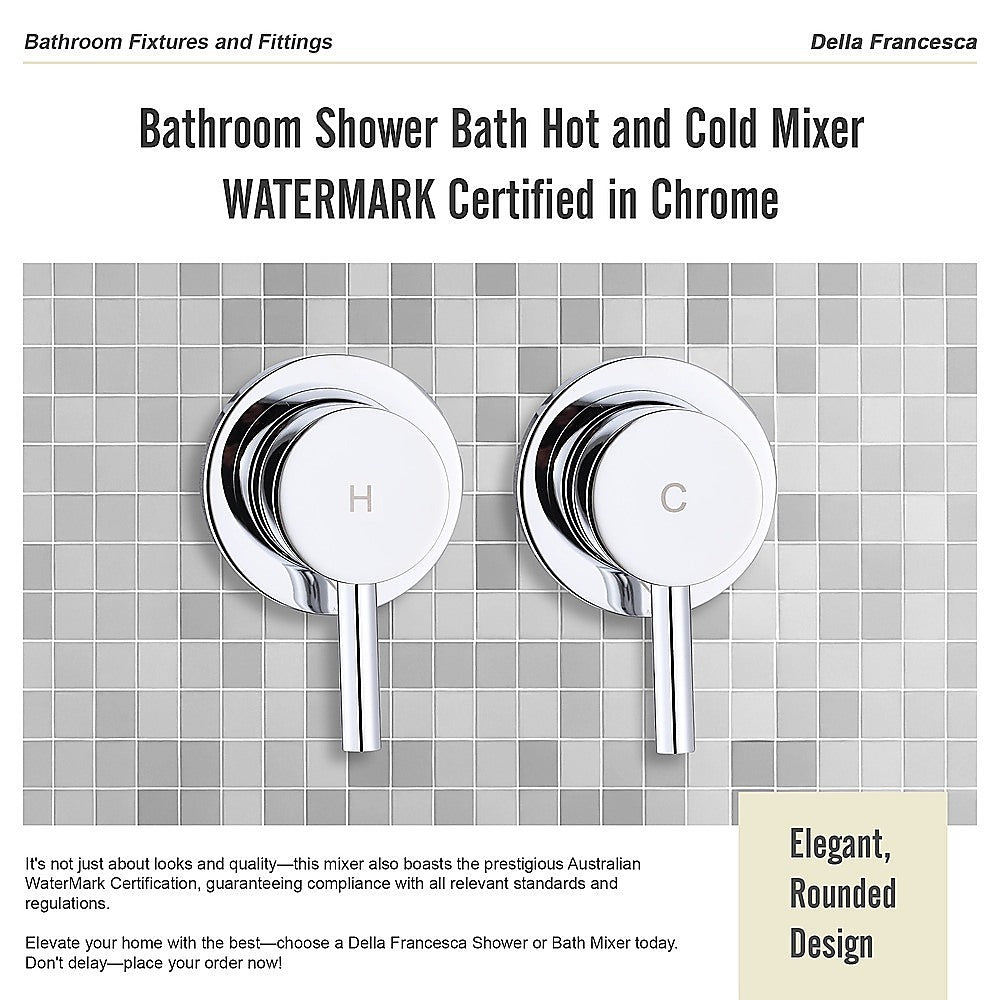 Bathroom Shower Bath Hot and Cold Mixer WATERMARK Certified in Chrome