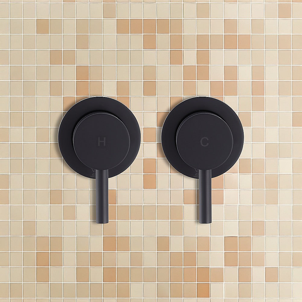 Bathroom Shower Bath Hot and Cold Mixer WATERMARK Certified in Black