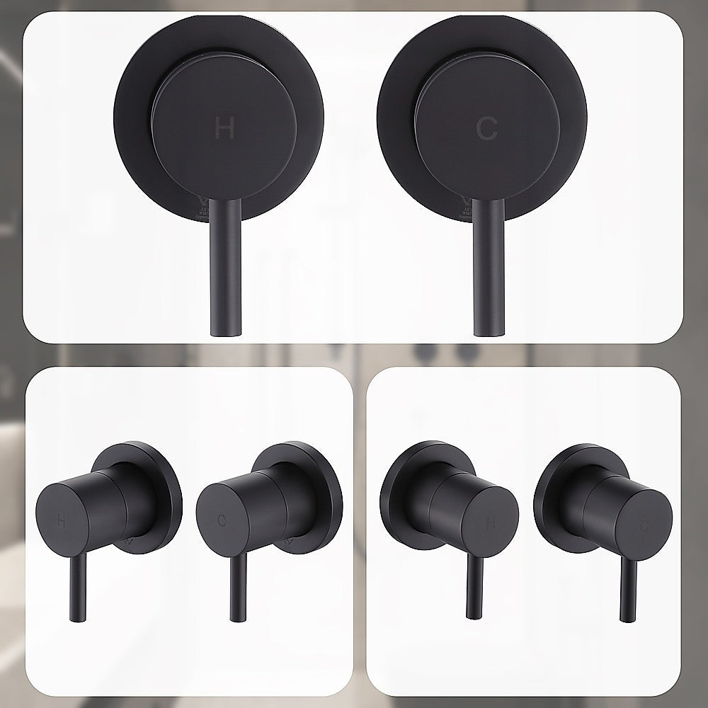 Bathroom Shower Bath Hot and Cold Mixer WATERMARK Certified in Black