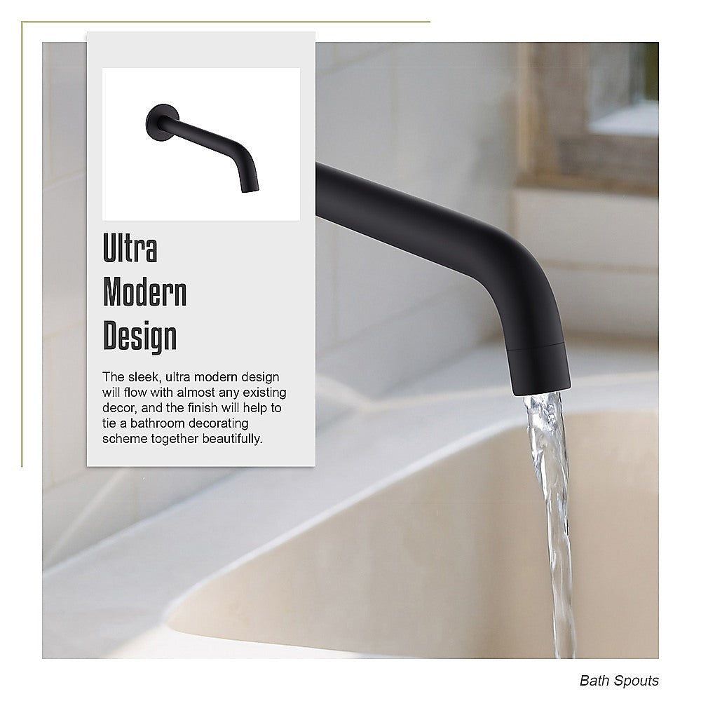 220mm Bath Spout in Matte Black Finish