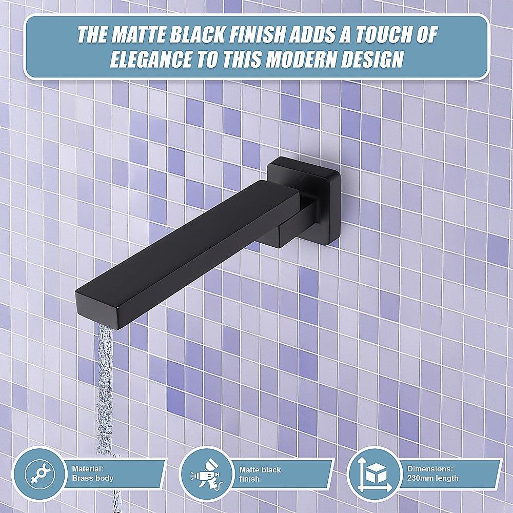 Bath In Wall Swivel Spout in Matte Black