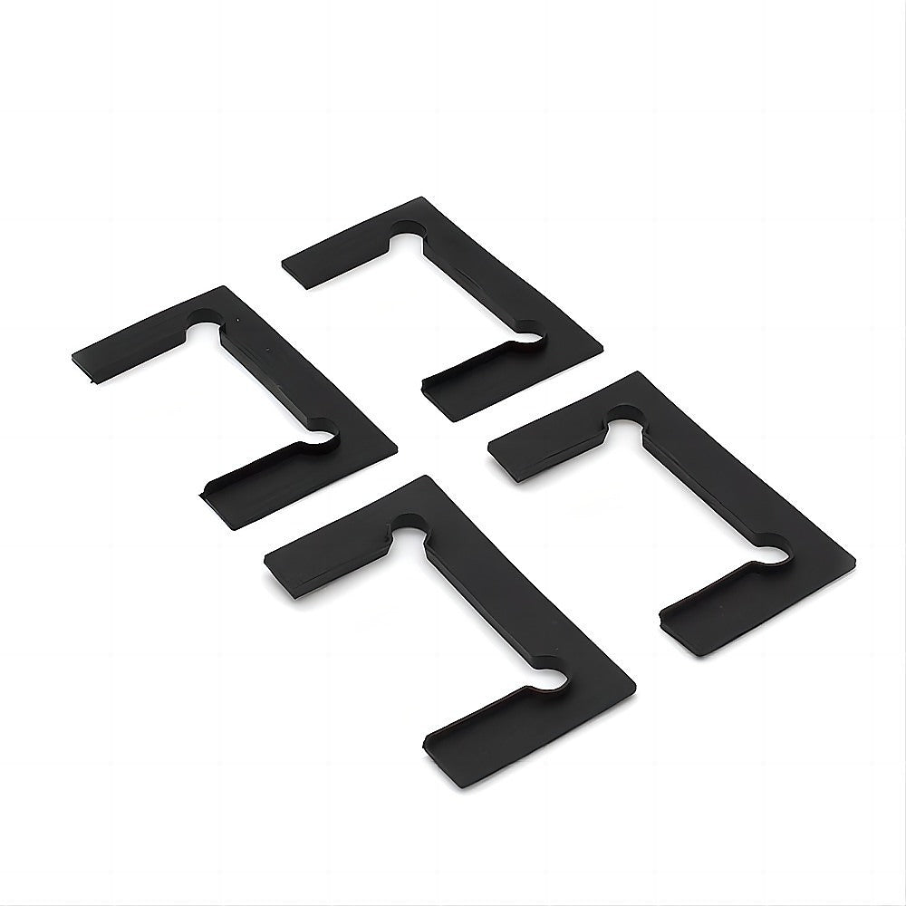 90x110cm Double Door Corner Shower Screen with Channels and Brass Hinges - Black